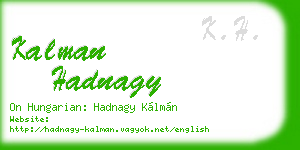 kalman hadnagy business card